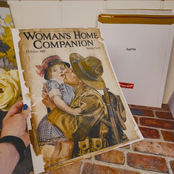 1918 WWI Soldier Original Vtg PRINT AD - Picture 2 of 14